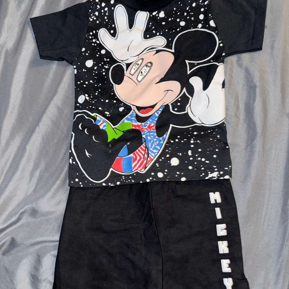Disney Black Mickey Mouse Pajama Set